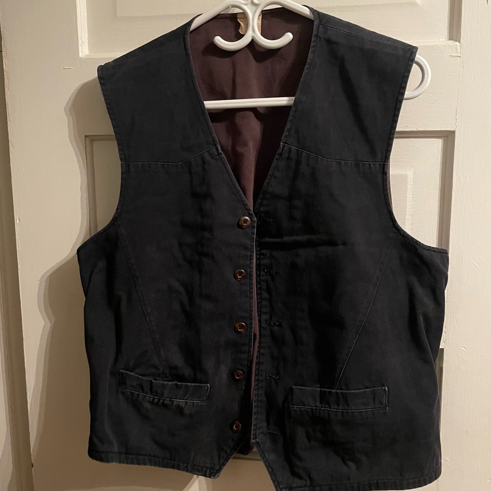Black Button-Up Vest